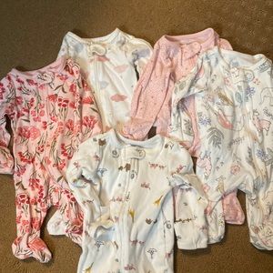 5 Carters Newborn Footie Onsies